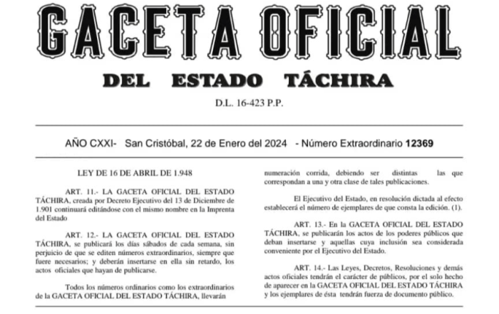 Gaceta de Jueves y Viernes "Días de Júbilo y no laborables