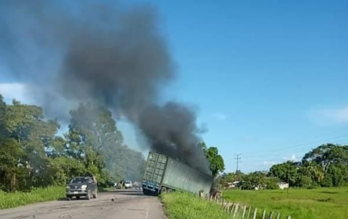 Accidente de transito en la frontera