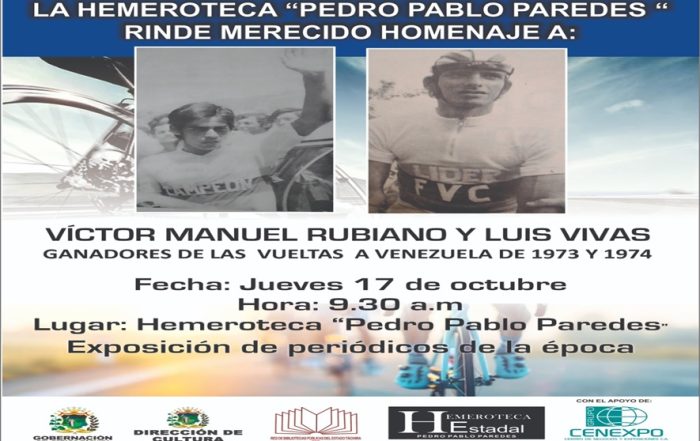 Homenaje ciclistas manuel rubiano y luis vivas