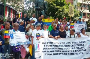 Jubilados protesta frente a la ONU