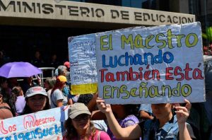 Protesta de maestros en venezuela