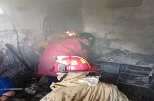 Vivienda quemada en el 23 de Enero San Cristóbal