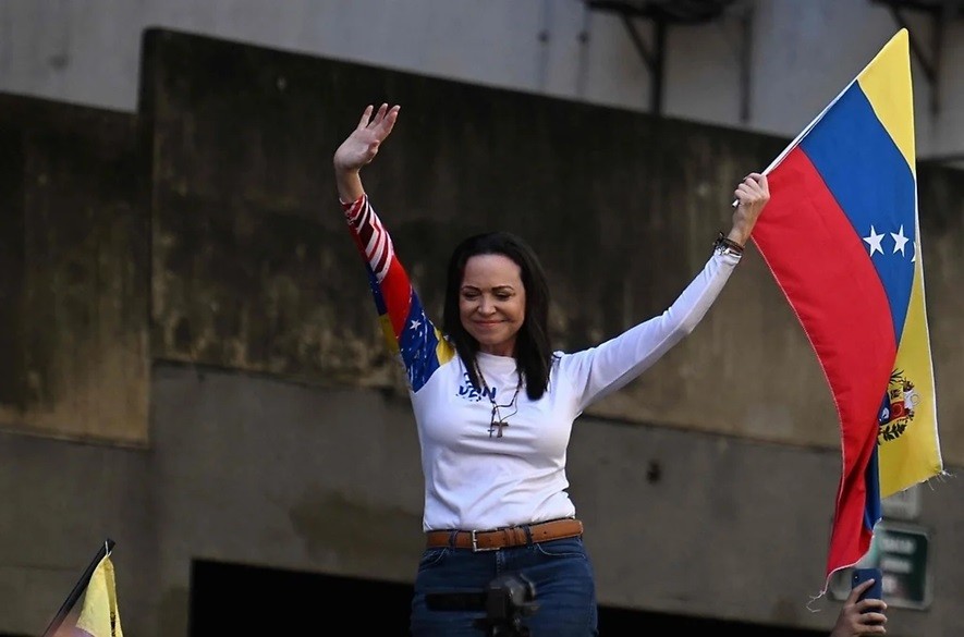 María Corina Machado aparece en caracas